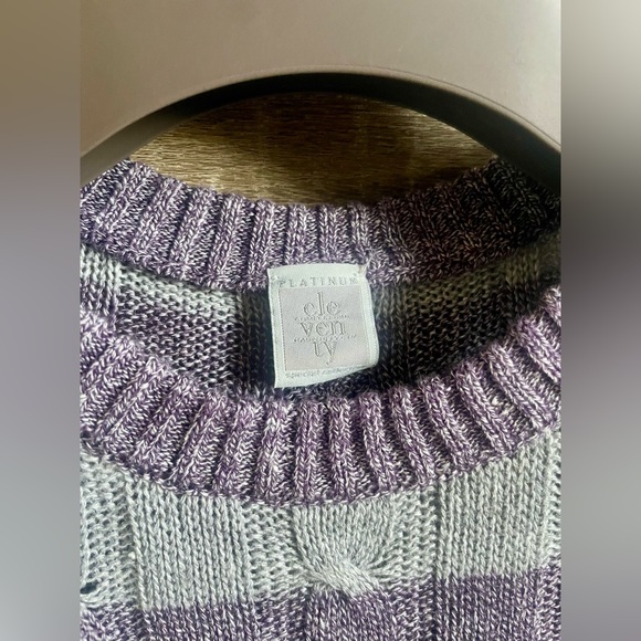 Eleventy Linen Cable Knit Sweater, Size M - Picture 2 of 4